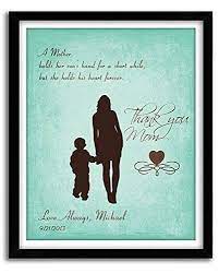 You can add each of her children's names to a ring or mark each one with a quality about your mom that you love and appreciate. Amazon Com Thoughtful Unique Personalized Mother S Day Or Birthday Gift For Mom From Son A Mother Holds Gift From Son Art Print Frame Not Included Handmade