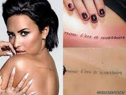 Check spelling or type a new query. Demi Lovato S Tattoos Meanings Steal Her Style