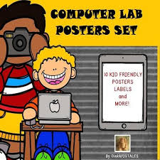 Kid Friendly Posters User Names And Password Labels Computer Station Labels Computer Groups And More Ar Computer Lab Computer Lab Posters Computer Lab Decor