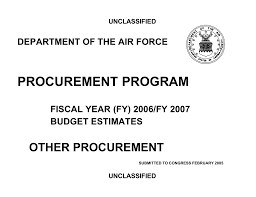Procurement Program Other Procurement Department Of The Air