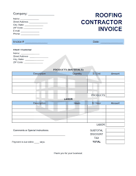 Roofing Contractor Invoice Template Word Excel Pdf Free Download Free Pdf Books
