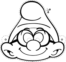 Cool Mask Brainy Smurf Coloring Page Coloring Mask Coloring Pages Face Masks For Kids