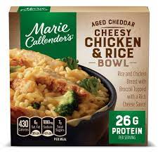 These warm, comforting meals are perfect for a busy lifestyle. Marie Callender S Aged Cheddar Cheesy Chicken Rice Bowl Frozen Meals 12 Oz Walmart Com Walmart Com