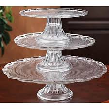 Three tier cupcake dessert stand tray by chef buddy, set of 3 , 12.5 x 10 x 10 $98.00 sale $57.99 1 2 Or 3 Tiers Stackable Glass Scalloped Edge Cake Or Cupcake Stand Or Individual Cake Plates Walmart Com Walmart Com