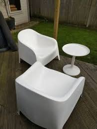 2 Matching Ikea White Skarpo Garden Chairs Slight Split On One Small Cracks On The Other See Photo Looks Wor Garden Chairs Ikea Garden Ikea Outdoor