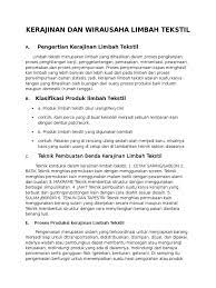 Maybe you would like to learn more about one of these? Kerajinan Dan Wirausaha Limbah Tekstil