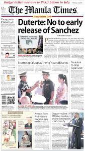 Get the latest news from your inbox for free. Today S Front Page August 24 2019 The Manila Times