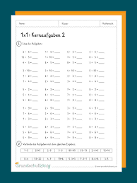 Faktors lassen wir eine zeile plus eine übertragszeile frei. Kernaufgaben Zum 1x1