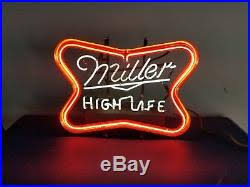 Vtg 1960s Miller High Life Light Beer Flashing Neon Light Up Bar Sign Rare Vintage Neon Sign