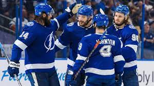 Tampa bay lightning goaltender andrei vasilevskiy (88) looks back as the puck bounces out of the net as new york islanders left wing anthony beauvillier (18) scores the game winning overtime goal. Rwxypcgxsmmkum