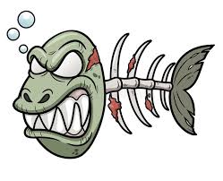 Cartoon Zombie Fish Vector Illustration Of Cartoon Zombie Fish Ad Zombie Cartoon Fish Illustration Vecto Zombie Drawings Fish Drawings Scary Fish