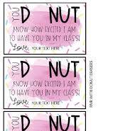 Donut Tag Editable Back to School