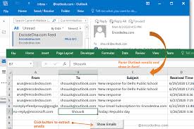 How To Parse Outlook Emails And Show In Excel Worksheet Using Vba