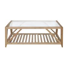 Add style to your home, with pieces that add to your decor while providing hidden storage. Bennett Glass Top Oak Timber Coffee Table 120cm Natural Oak