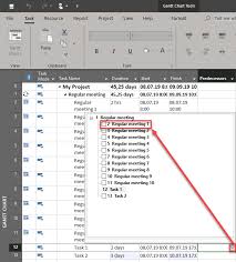 how to link tasks with recurring tasks in ms project 2019