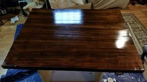 Final Coat Of Stain The Stain Used Was Minwax Espresso Polyshade Small House Remodel Refinishing Furniture Minwax Polyshades