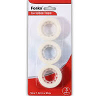 Foska Stationery Students 18mm 25m Adhesive Invisible Tape ...