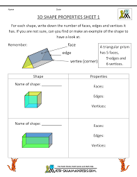 3d Shapes Worksheets