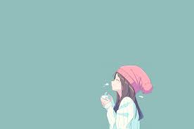 Gacha life, gacha club, gacha anything is made by 1 person and that 1 person is lunime. Download 2560x1700 Cute Anime Girl Smiling Profile View Coffee Beanie Brown Hair Wallpapers For Chromebook Pixel Wallpapermaiden