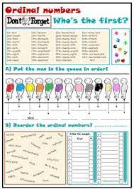 Ordinal numbers add to my workbooks (552) download file pdf embed in my website or blog add to google classroom add to microsoft teams share through whatsapp English Esl Numbers Ordinal Numbers Worksheets Most Downloaded 162 Results