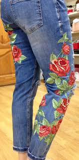 Collection by linda may • last updated 2 weeks ago. Old Jeans And Blouse Make Over Using Machine Embroidery Advanced Embroidery Designs