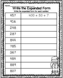 Expanded Form Worksheets Students Will Practice Writing The Expanded Form Of A Number 2nd Grade Math Worksheets Math Addition Worksheets Kids Math Worksheets