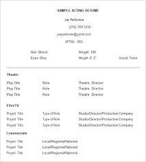how to create a good acting resume template