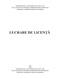 Specializarea în domeniul „contabilitate şi informatică de gestiune finisează complexul disciplinelor în domeniul contabilităţii şi tehnologiilor informaționale, și se bazează pe cunoştinţele acumulate la aceste discipline. Lucrare Licenta Cig