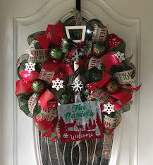 Excited To Share This Item From My Etsy Shop Personalized Christmas Wreath Pre Lit Pre Lit Christmas Wreaths Christmas Wreaths With Lights Christmas Wreaths
