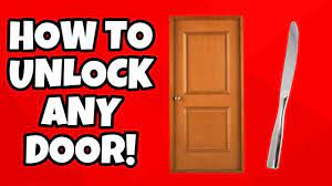 Slide the knife until you find the door's bolt. How To Unlock Any Door Using A Butterknife Or A Card Youtube