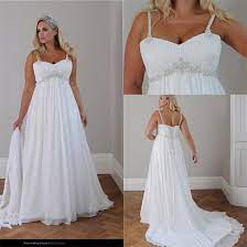 Discount Plus Size Beach Wedding Dress 2015 Straps Pleats Chiffon Bedas Applique Sleeveless A Line Sweep Train Paolo Sebastian Bridal Gowns 2016 Buy Wedding Dre Cheap Bridal Dresses Casual Beach Wedding
