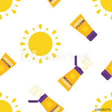 See more of mother spf sunscreen on facebook. Cute Vector Seamless Pattern Background With Cartoon Style Bottles Of Sunscreen And Sun For Summer Design Buy This Stock Vector And Explore Similar Vectors At Adobe Stock Adobe Stock