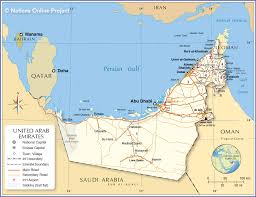 The united arab emirates, in the eastern part of the arabian peninsula, extends along part of the gulf of oman and the southern coast of the persian gulf. Political Map Of United Arab Emirates Nations Online Project