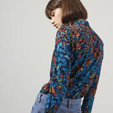 Chemise Lacoste Live En Satin Imprime Avec Poche