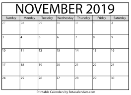 November Calendar 2020 Calendar