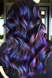 35 Unique Purple And Black Hair Combinations Lovehairstyles Com In 2020 Hair Color For Black Hair Hair Color Unique Black Hair With Highlights