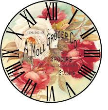 Rose Clock Vintage Clock Clock Printable Floral Clock