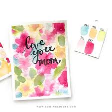 In today's video i'll show you 3 easy watercolor painting ideas for beginners step by step that you can use to practice the basic watercolor painting. Easy Watercolor Card Idea That You Can Make Quickly For Mother S Day Smiling Colors