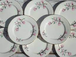 Classic wallpaper seamless vintage flower pattern background. Pink China Patterns Homer Laughlin China Plates Pink Magnolia Branch Floral Pattern Mothe Homer Laughlin China Homer Laughlin China Vintage China Plates