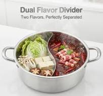 Laotesi 30cm Hot Pot with Divider, Shabu Shabu Hot Pots, LTS-12516, Food  Grade Stainless Steel, Chinese Dual Sided Pot Set for Induction Cooktop,  Gas ...