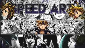 2048x1152 lik basit youtube arka plan resmi yapma !!! Speed Art Banniere Scan Manga Meliodas Youtube