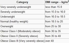 correct me if i am wrong knowing your body mass index