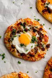 Build Your Own Breakfast Pizzas Blue Bowl Recipe Breakfast Pizza Recipes Basil Pesto Recipes