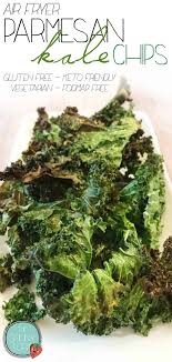 Air Fryer Parmesan Kale Chips The Skinny Fork Recipe In 2020 Kale Chips Kale Chip Recipes Chips Calories