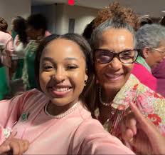 Our chapter member Jada Gibson proudly attended the 2024 Far Western  Region, Southern California Cluster Conference, where she served as the  Undergraduate Southern California Cluster Coordinator and Mistress of  Ceremonies. Under the