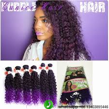 Ombre Synthetic Jerry Curl Weave Purple Curly Weave Hair Jerry Curl Weave Brazilian Curly Hair Synthetic Hair Extensions
