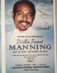 Willie ("Cheetah") Manning Obituary