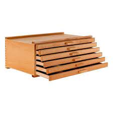 Kingart Wooden Artist Storage Box 6 Drawer Designed Storage For Art Materials Natural Finish Artist Supplies Storage Art Supplies Storage Artist Storage