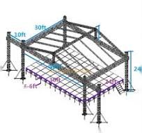 Aluminum Outdoor Concert Roof Truss with Stage Platform ...