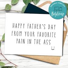 Funny birthday card for father, joke bday card for dad, humorous father's day card from daughter. Happy Fathers Day Card From Daughter Diy Bobotemp